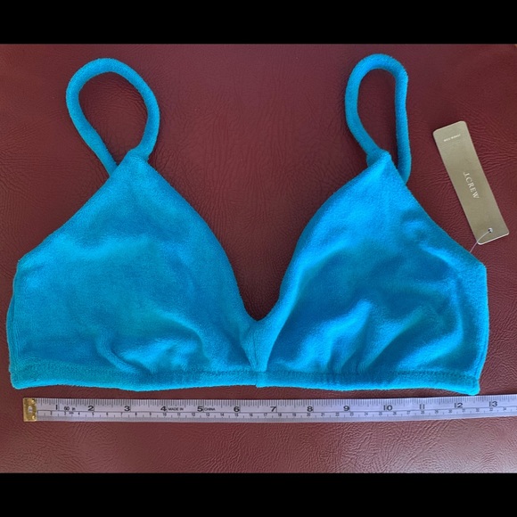 True Blue J.CREW Terry Bikini Top M - Picture 3 of 4